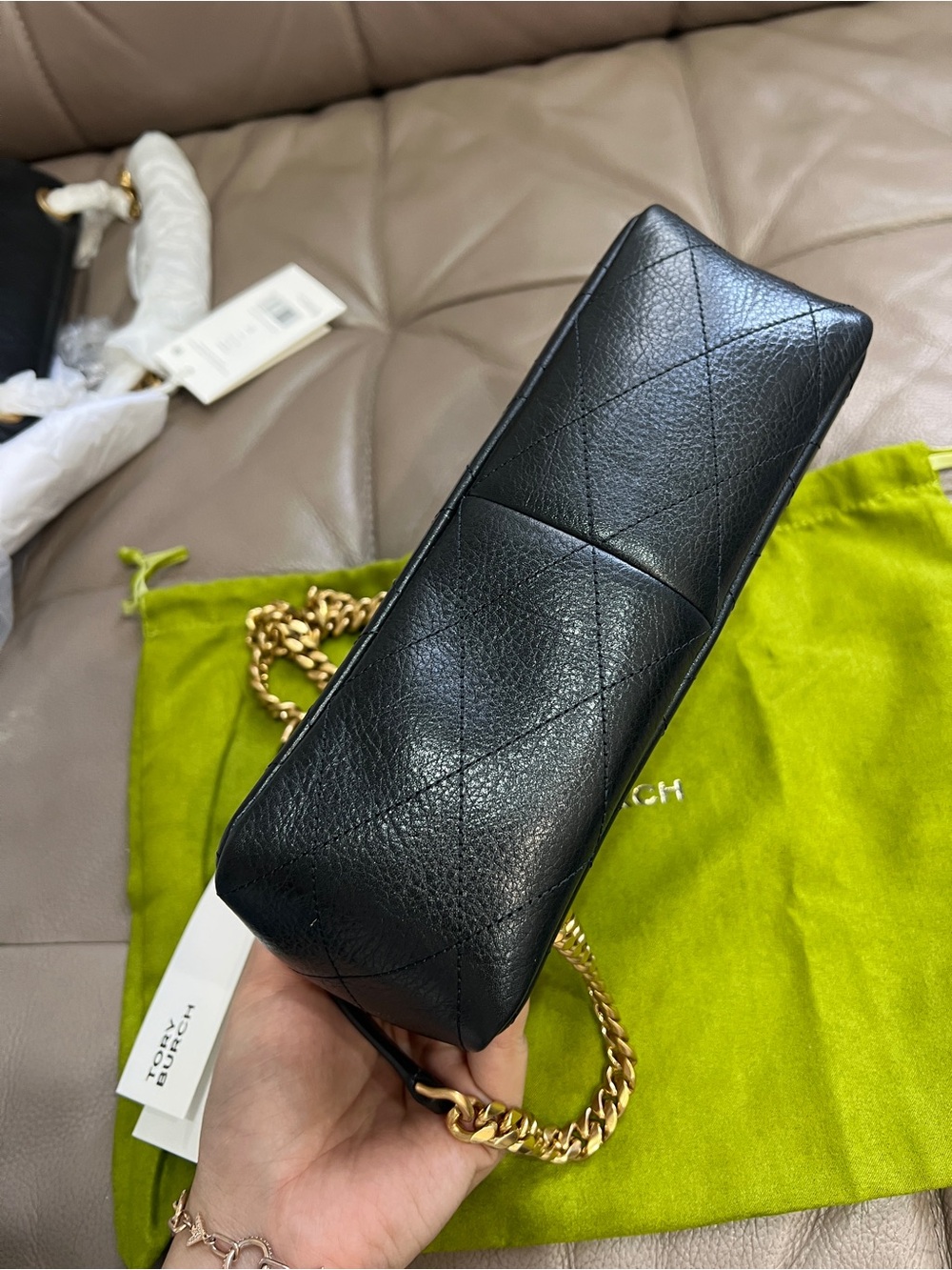 NWT Tory Burch SMALL CHARLIE QUILTED SHOULDER BAG - Picture 6 of 12